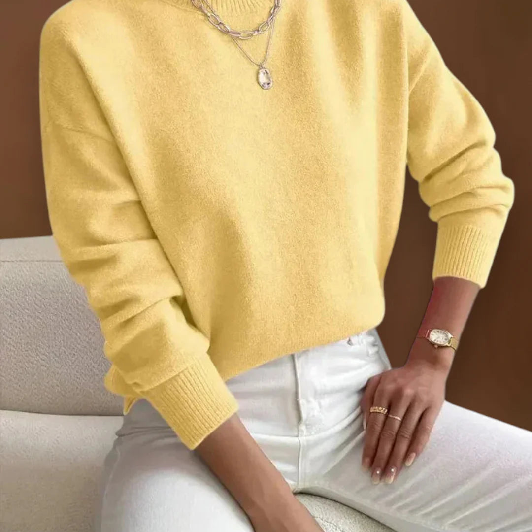 Darázska - Elegáns Magas Galléros Pulóver