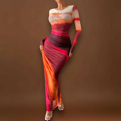 Lia - Hosszú ujjú maxi ruha