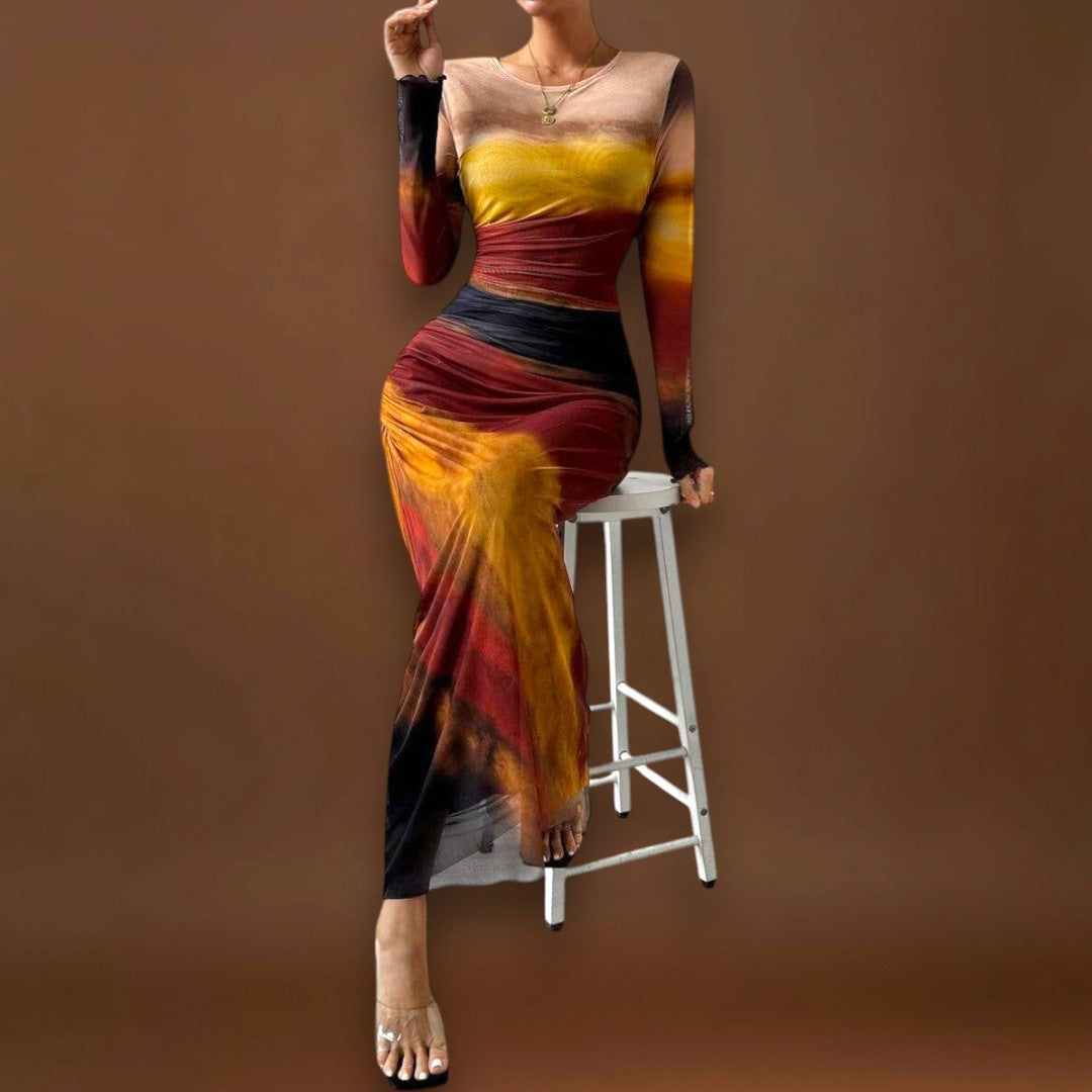 Lia - Hosszú ujjú maxi ruha