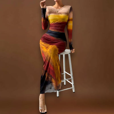 Tekla - Hosszú ujjú maxi ruha