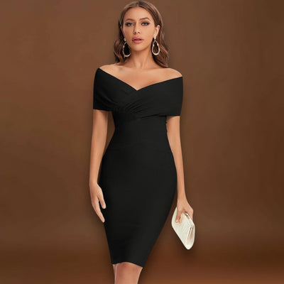 Vica - Elegáns Ruha V Kivágással