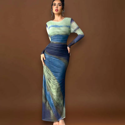 Tekla - Hosszú ujjú maxi ruha