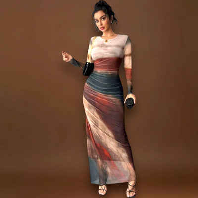 Lia - Hosszú ujjú maxi ruha